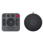 Remote và mic pod trong bộ Logitech Rally Remote và mic pod trong bộ Logitech Rally