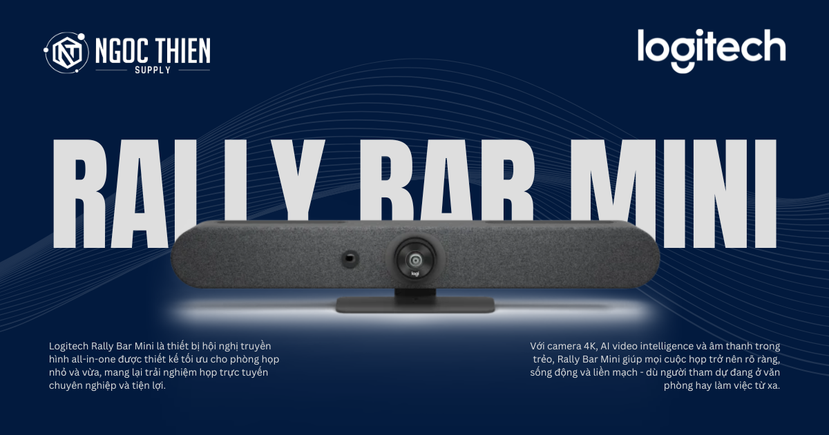 Logitech Rally Bar Mini – Giải pháp họp trực tuyến All-in-one