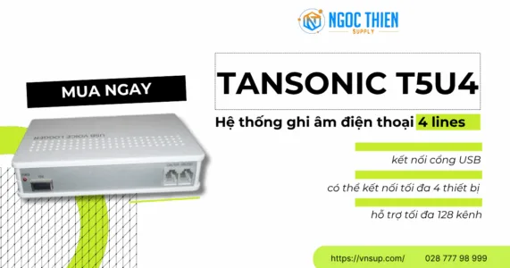 Tansonic T5U4 USB Hệ thống ghi âm điện thoại 4 lines