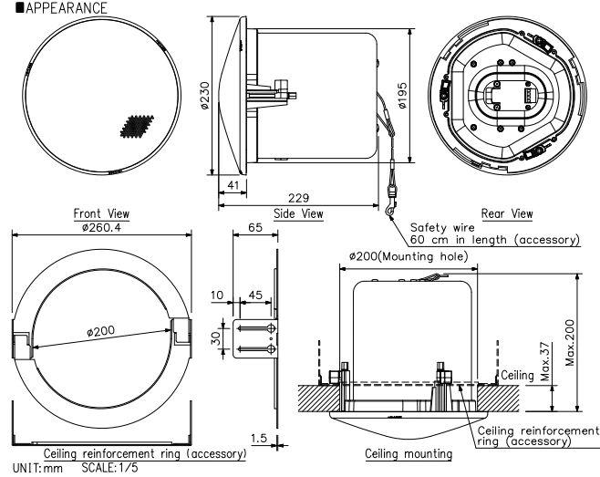 Thông số kĩ thuật TOA F-2352C