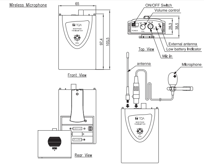 Thông số kĩ thuật micro không dây