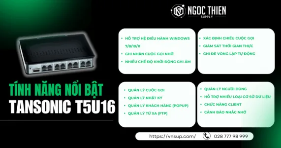 Tính năng nổi bật của Tansonic T5U16