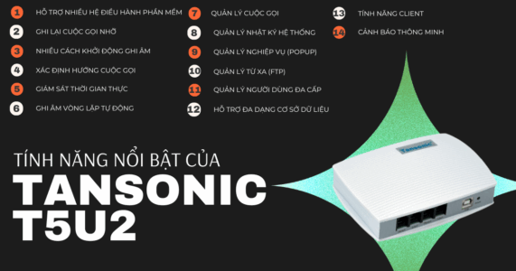 Tính năng nổi bật của Tansonic T5U2