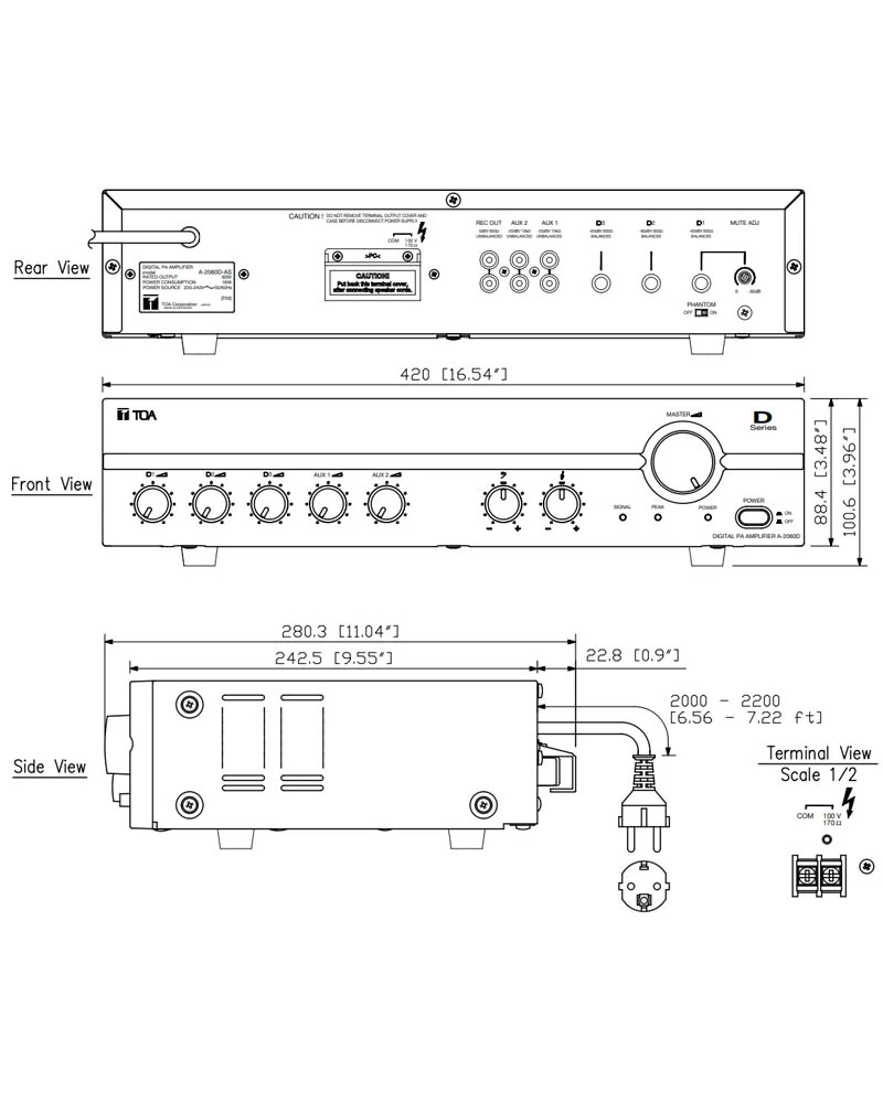 thông số kỹ thuật toa a-2060d