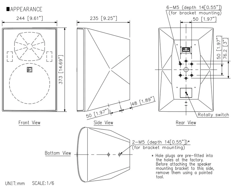 thông số kỹ thuật loa phân tán rộng toa f-2000t
