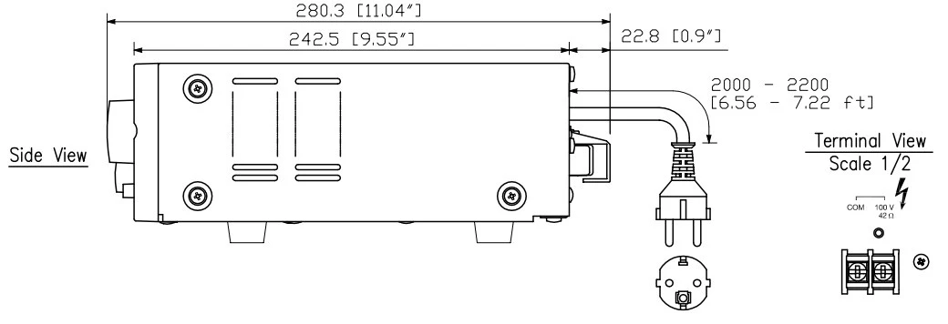 mặt bên của A-2240D-AS