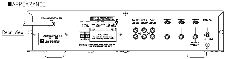 mặt sau TOA A-2060