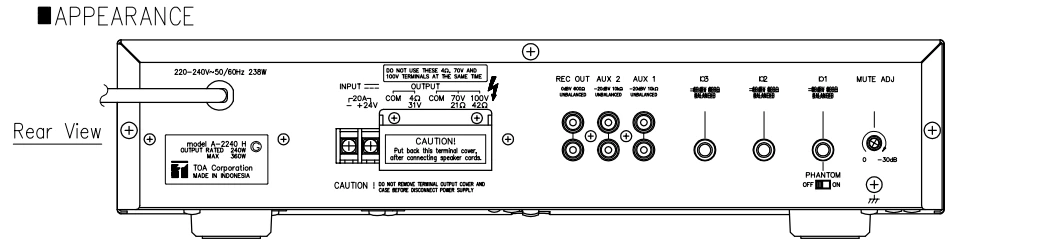 mặt sau TOA A-2240