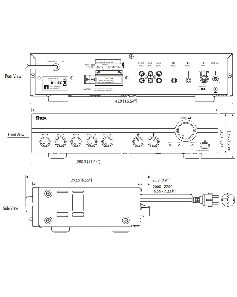 Thông số kỹ thuật toa a-2030