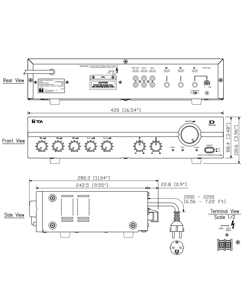 thông số kỹ thuật toa a-2030d