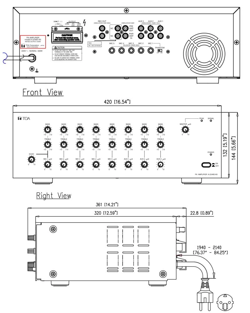 thông số kỹ thuật toa a-2248s
