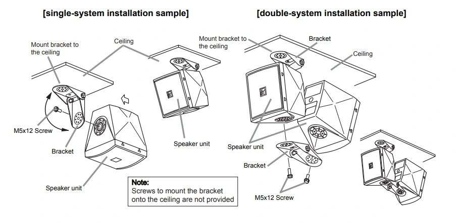 Lắp đặt loa vệ tinh trên trần