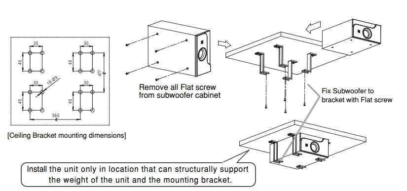 Lắp loa trên trần
