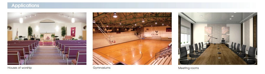 M-633D thường được sử dụng trong các phòng họp, phòng tập thể dục, nhà thờ