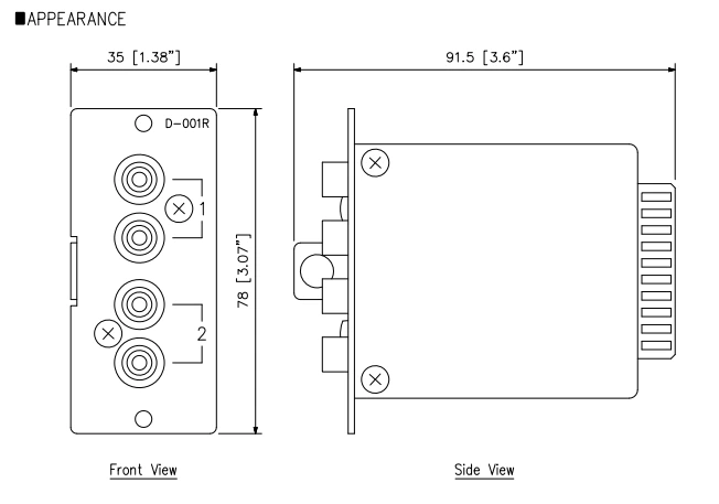 Thông số kĩ thuật D-001R