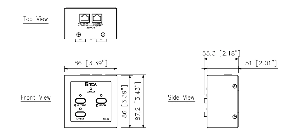 Thông số kĩ thuật bộ điều khiển từ xa RC-03