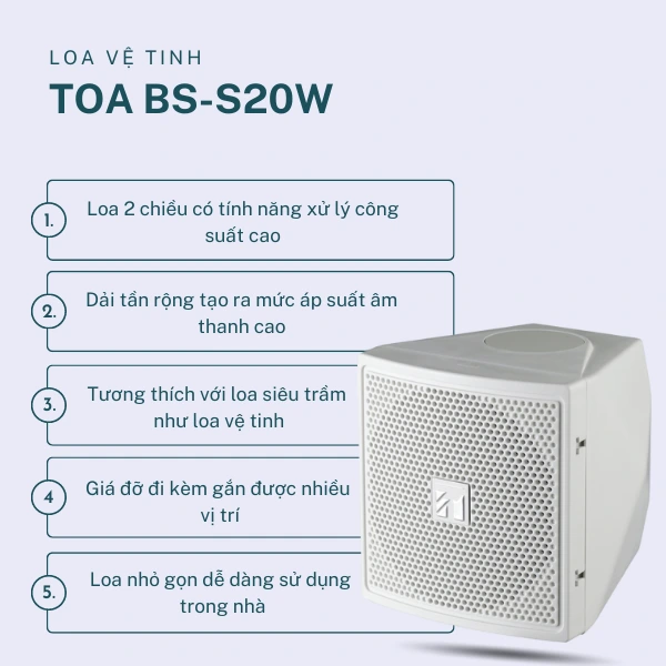 loa vệ tinh toa bs-s20w