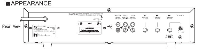 mặt sau TOA A-2120D-AS