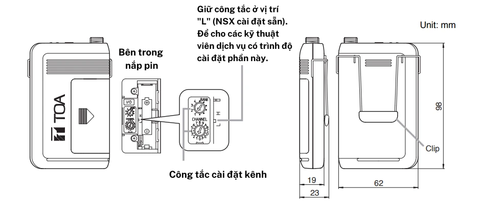 Hướng dẫn sử dụng TOA WM-5325