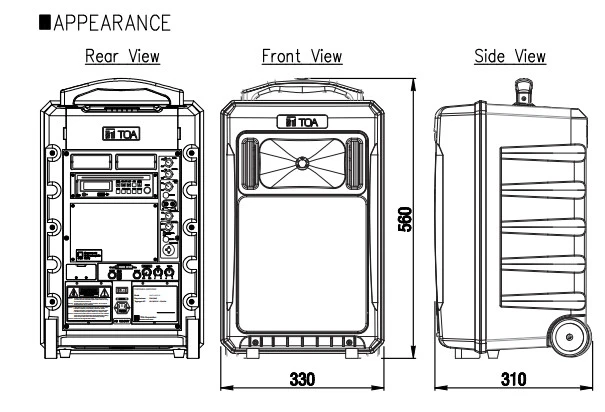 MẶT TRƯỚC, SAU VÀ BÊN WA-Z110SD-AS