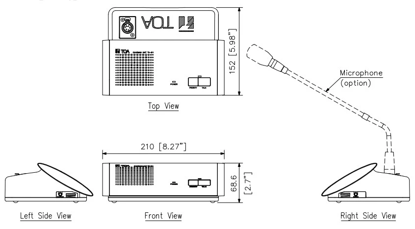 các mặt TOA TS-811