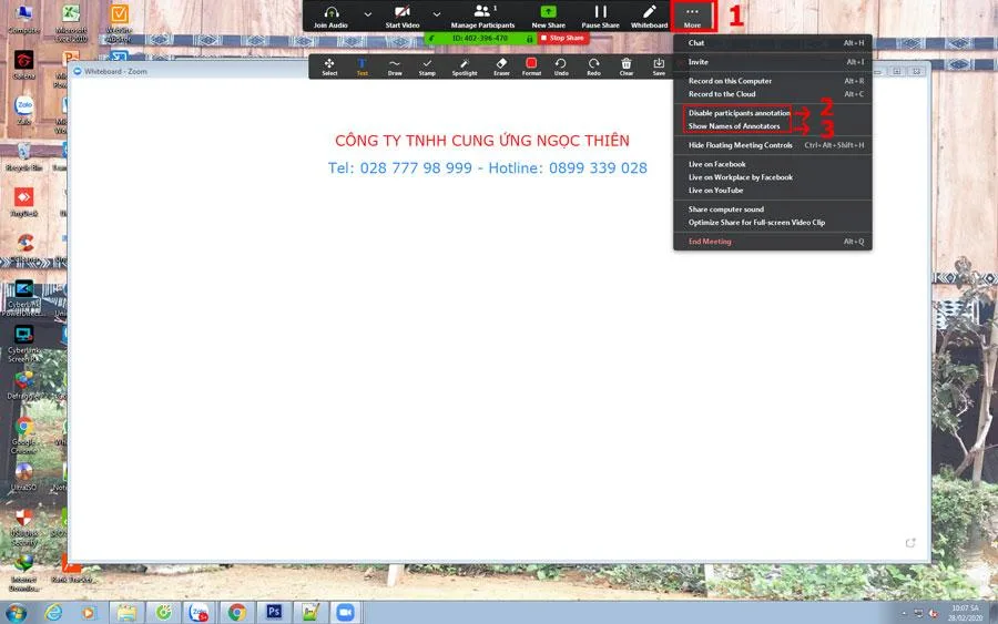 Lỗi thường gặp trên Zoom Meeting: Lỗi thao tác vẽ trên màn hình Zoom