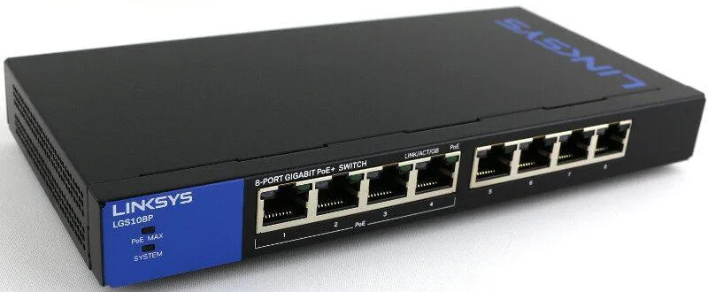 thiet-bi%cc%a3-chia-ma%cc%a3ng-linksys-lgs108pThiết bị chia mạng Linksys LGS108P (PoE+)