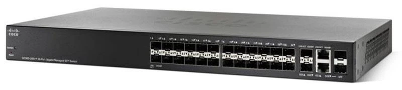 switch-cisco-sg300-28sfp-28-port-sfpCisco SG300-28SFP 28 port Gigabit SFP Managed (26 Gigabit SFP ports, 2 Combo mini-GBIC ports)