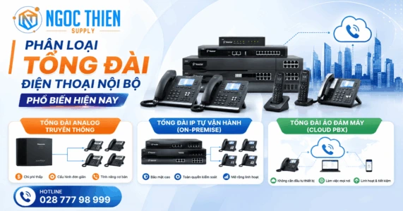 Phân loại tổng đài điện thoại nội bộ phổ biến hiện nay