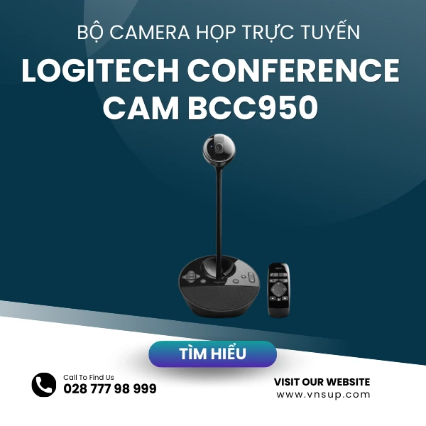 Bộ camera họp trực tuyến Logitech Conference Cam BCC950