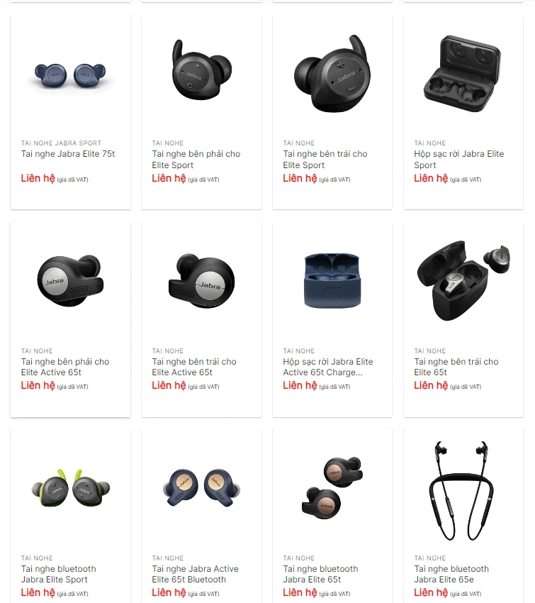 Một số mẫu tai nghe Jabra Sport được bày bán tại Ngọc Thiên