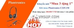Khuyến mãi "Mua 3 tặng 1" tai nghe plantronics C325.1M