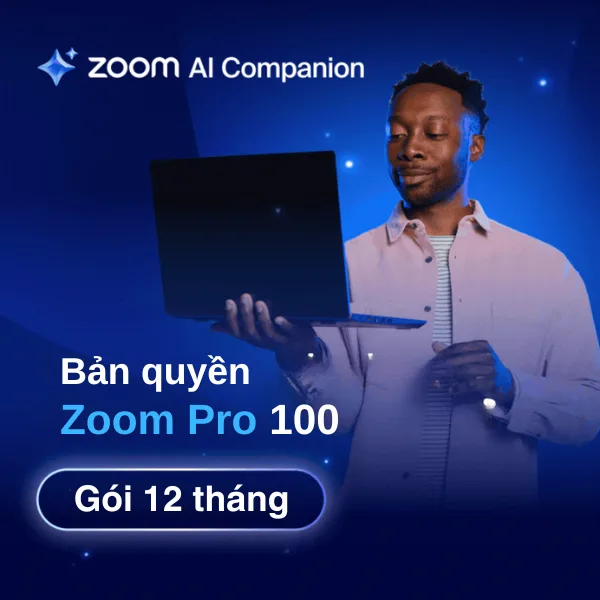 Bản quyền phần mềm họp hội nghị Zoom Pro 100 người [Gói 1 năm]