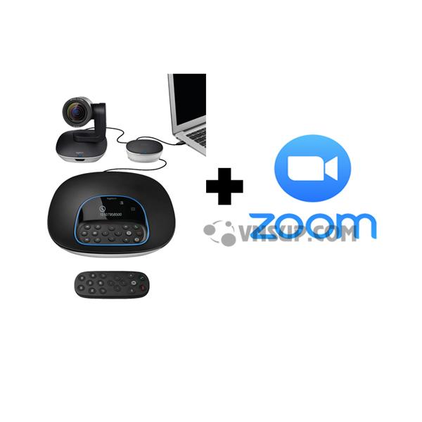 Combo Webcam Logitech Group+Phần mềm Zoom