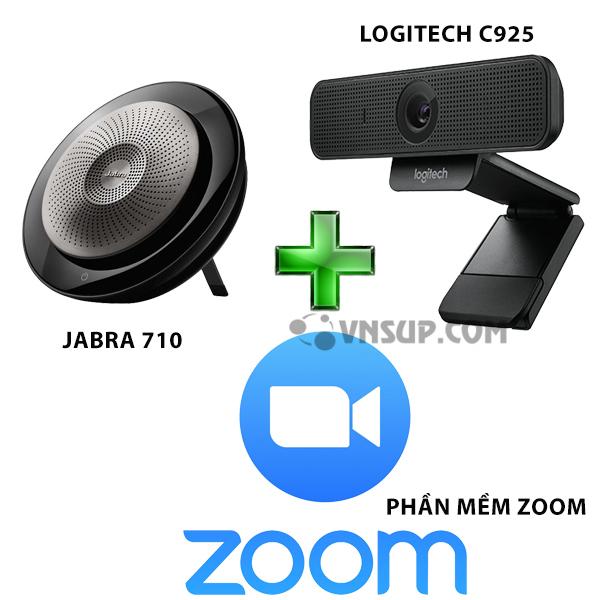 Combo Jabra 710 + Logitech C925e + Phần mềm Zoom mang đến cho người dùng trải nghiệm mới mẻ về cuộc họp linh hoạt, hiện đại