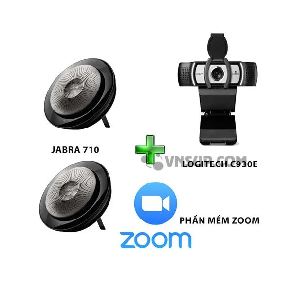 Combo Jabra 2×710+Logitech C930e+Phần mềm zoom