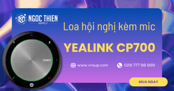 Yealink CP700 - Loa hội nghị kèm mic 2025 Yealink CP700 – Loa hội nghị kèm mic