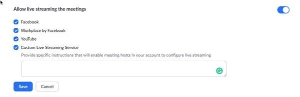 Hướng dẫn kích hoạt tính năng phát trực tiếp trên Facebook cho các cuộc họp