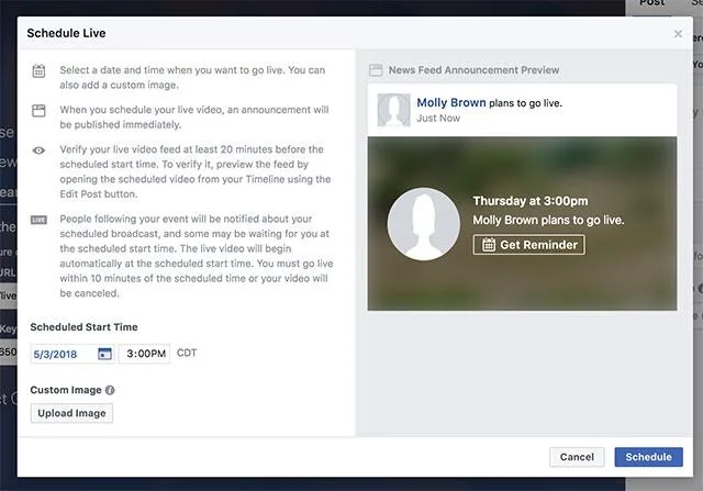 Hướng dẫn Truyền phát trực tiếp lên Facebook thông qua Truyền phát trực tiếp tùy chỉnh bước 6