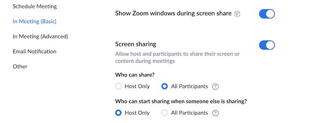 Update to sharing settings for Education accounts