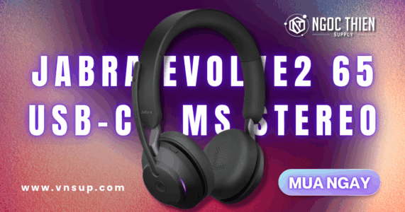 Jabra Evolve2 65 USB-C MS Stereo - Tai nghe cho doanh nghiệp 2025 Jabra Evolve2 65 USB-C MS Stereo