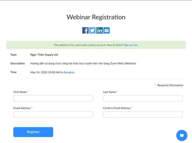 Hướng dẫn chi tiết cách đăng ký trước khi tham dự webinar