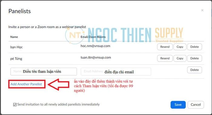 Bấm vào nút Edit bên cạnh phải để thay đổi danh sách này.