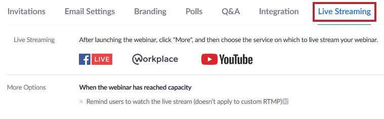 Trong thẻ Livestream