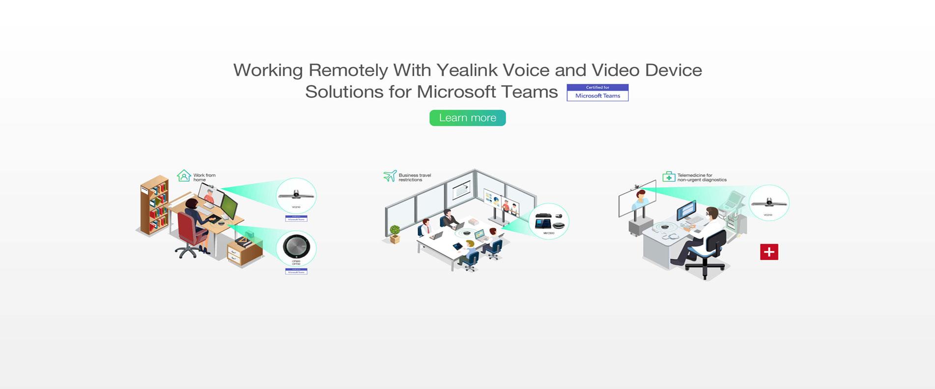 working remotely with yealink voice and video