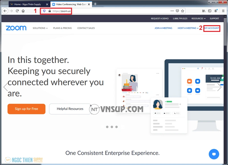 Truy cập vào trang Zoom.us rồi vào mục My Account