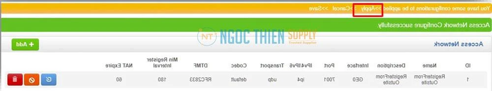 Sau đó Save lại và Apply config