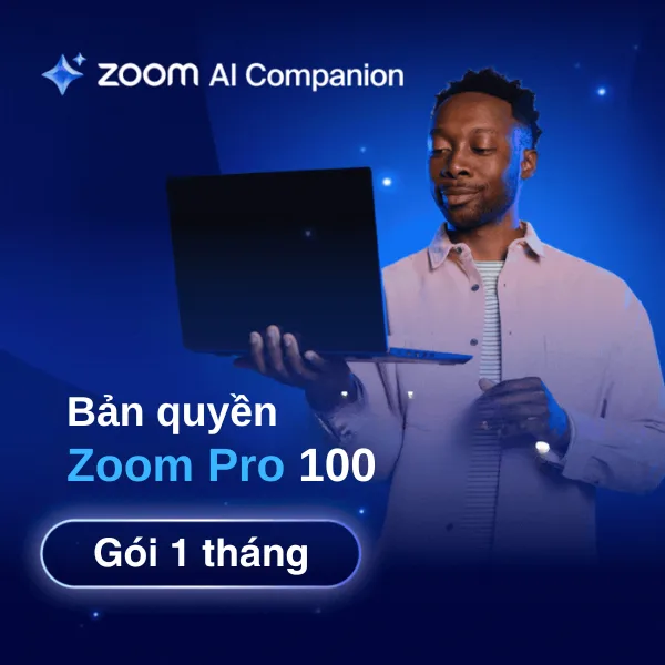 Bản quyền Zoom Pro 100 người - Gói 1 tháng