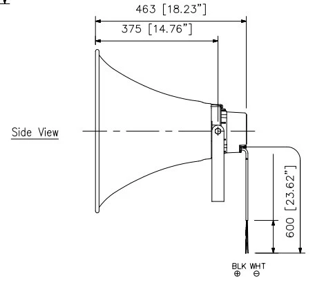 mặt bên TOA TC-631M