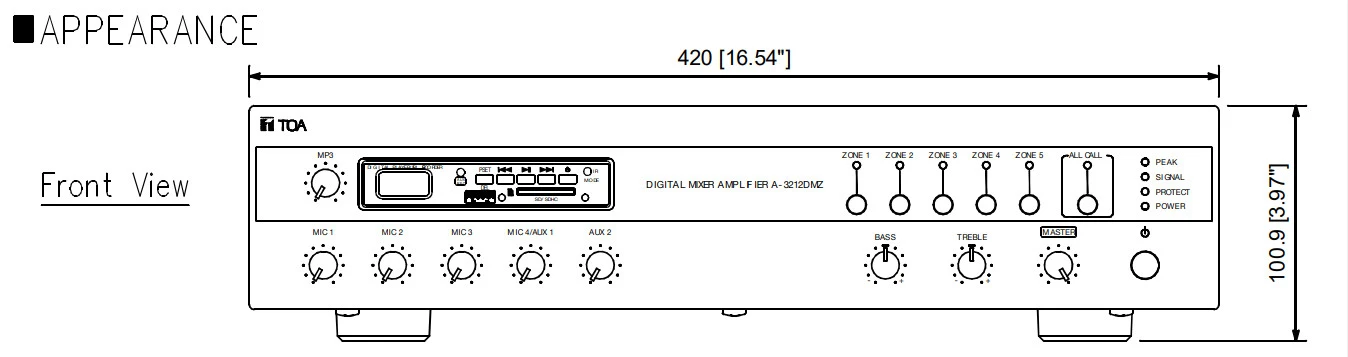 mặt trước Mixer A-3212DMZ